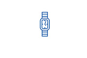 Classic wrist watch line icon