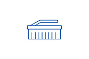Cleaning brush line icon concept