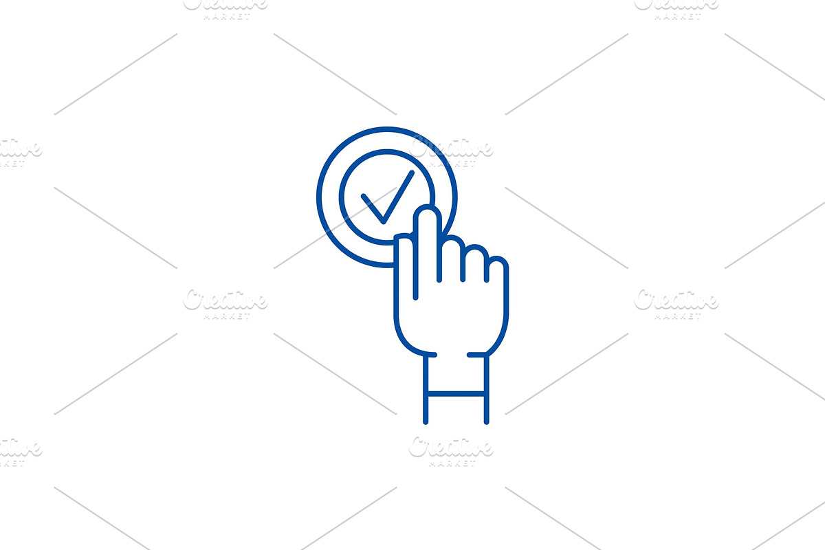Click click box line icon concept in Illustrations - product preview 8
