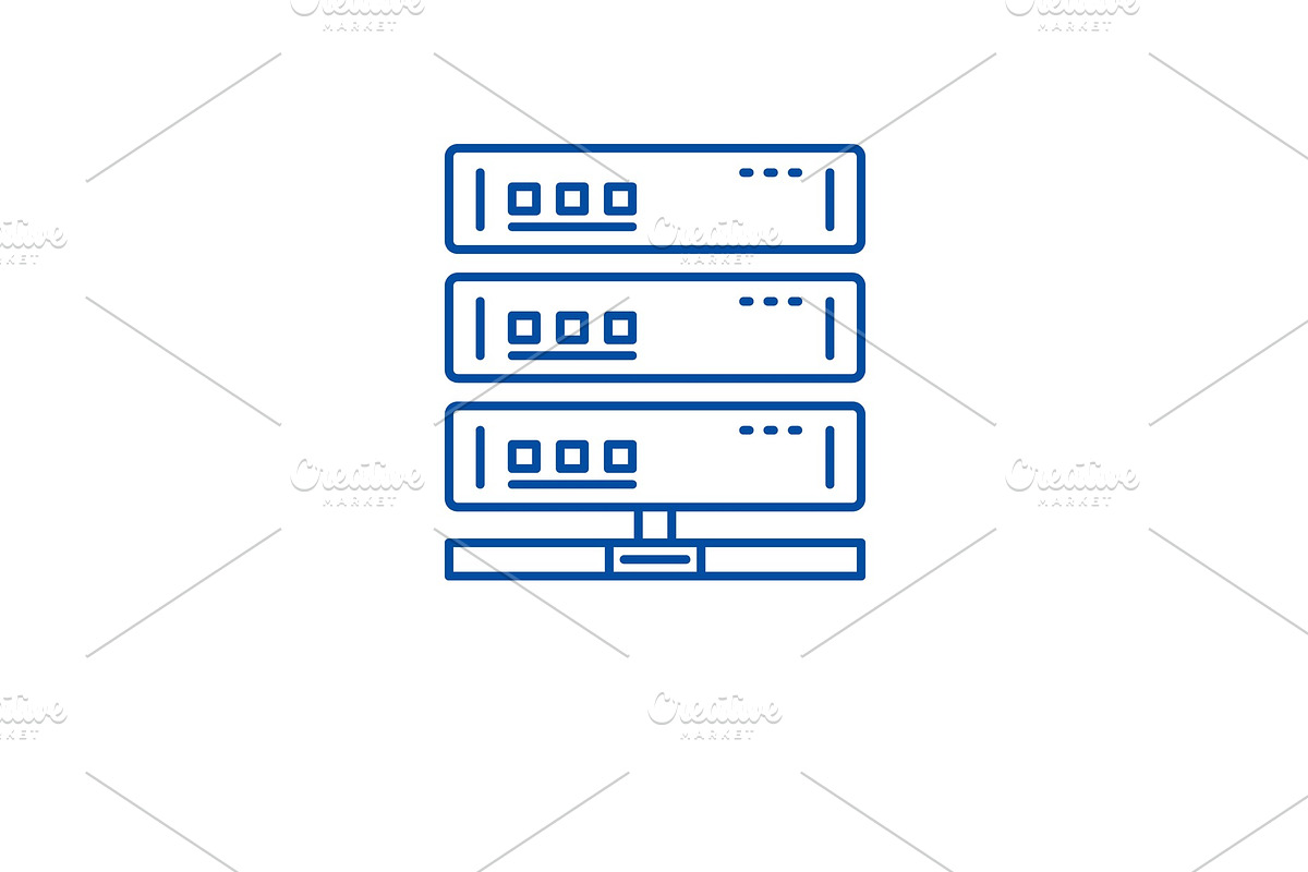 Cloud server line icon concept in Illustrations - product preview 8