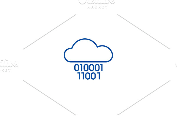 Cloud service,digits zero one,binary