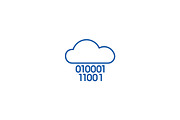 Cloud service,digits zero one,binary