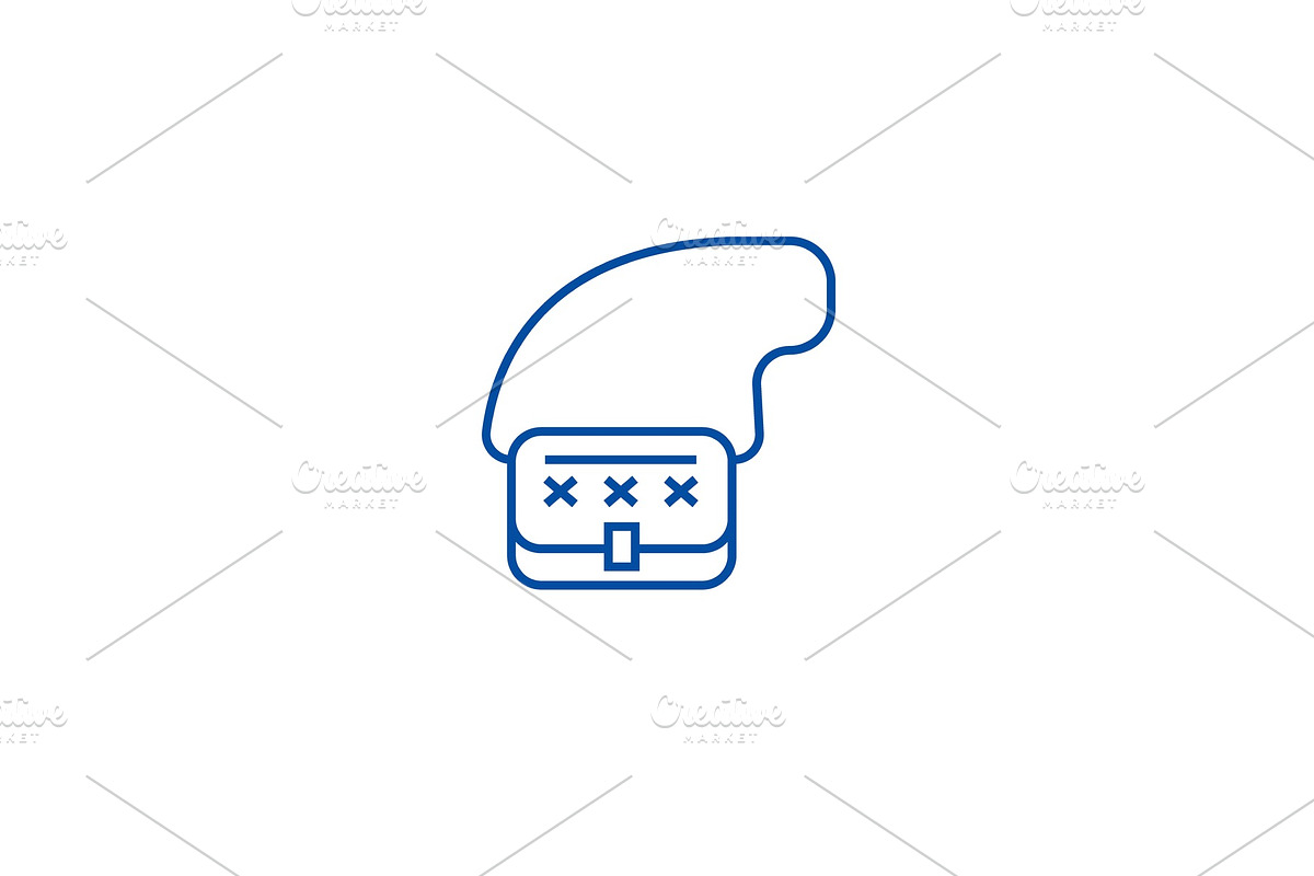 Clutch bag line icon concept. Clutch in Illustrations - product preview 8