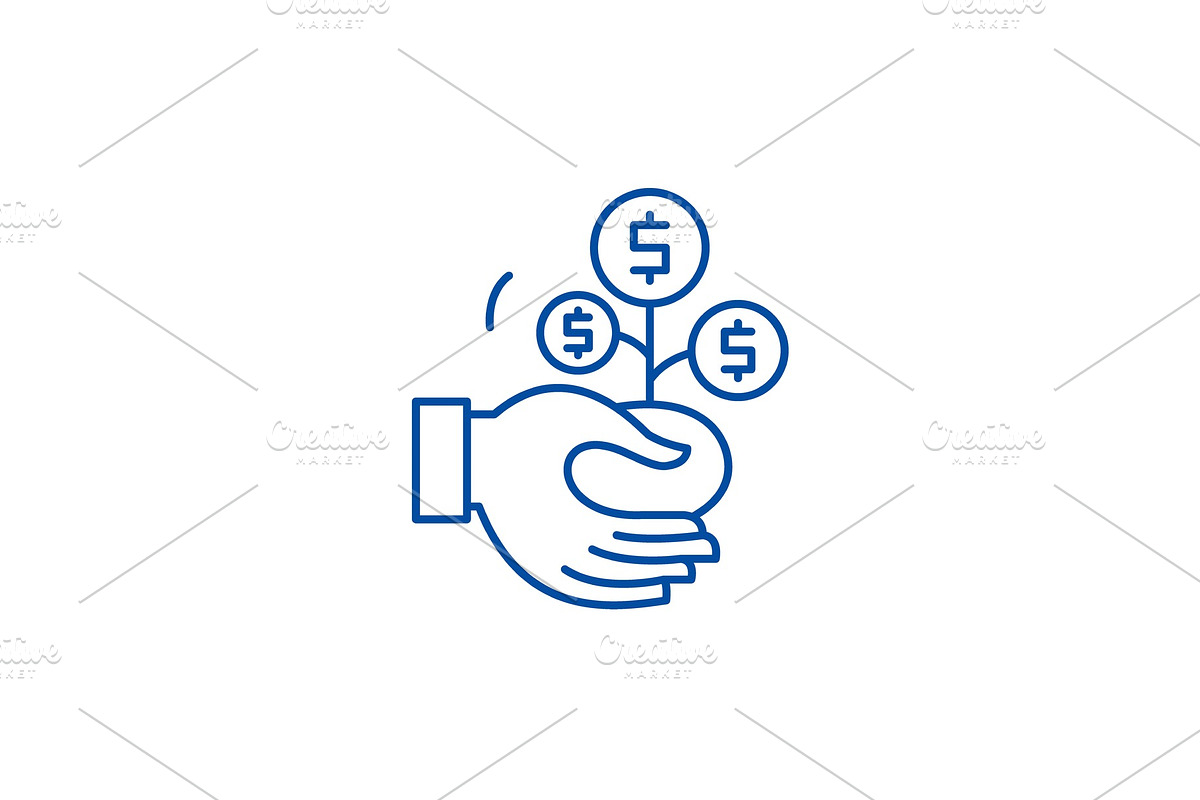 Co financing line icon concept. Co in Illustrations - product preview 8