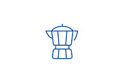 Coffee maker line icon concept