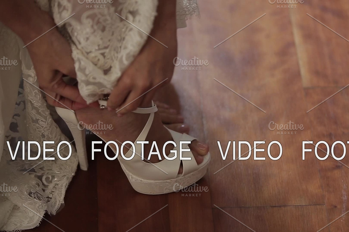 The bride wears white wedding shoes in Graphics - product preview 8