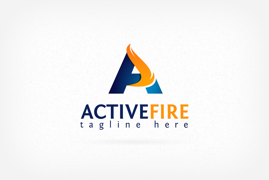 A Letter and Fire Logo