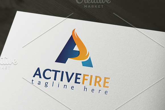 A Letter and Fire Logo in Logo Templates - product preview 1