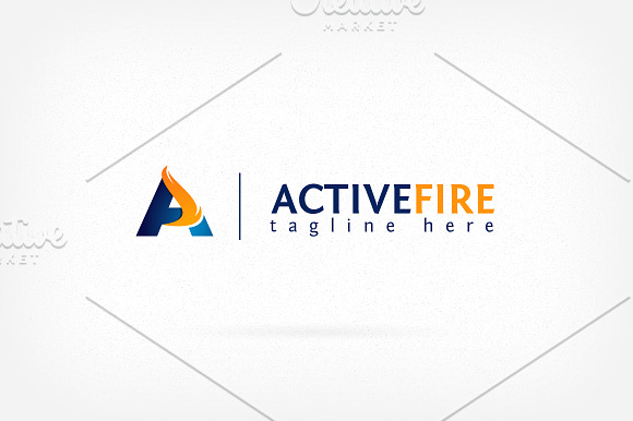 A Letter and Fire Logo in Logo Templates - product preview 2