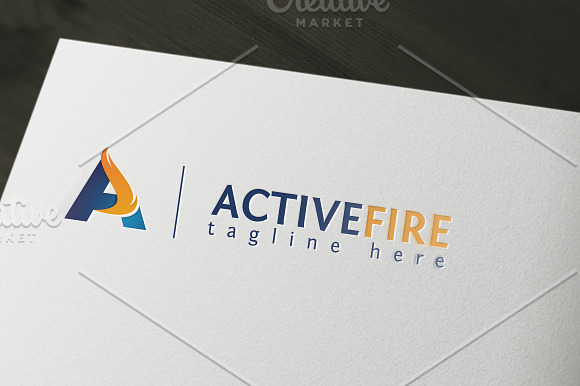 A Letter and Fire Logo in Logo Templates - product preview 3
