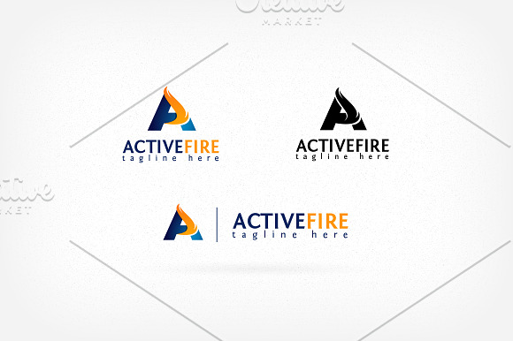 A Letter and Fire Logo in Logo Templates - product preview 4