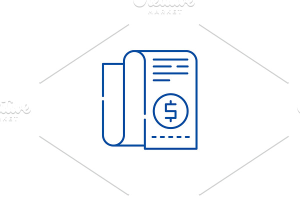 Company budget line icon concept