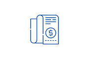 Company budget line icon concept