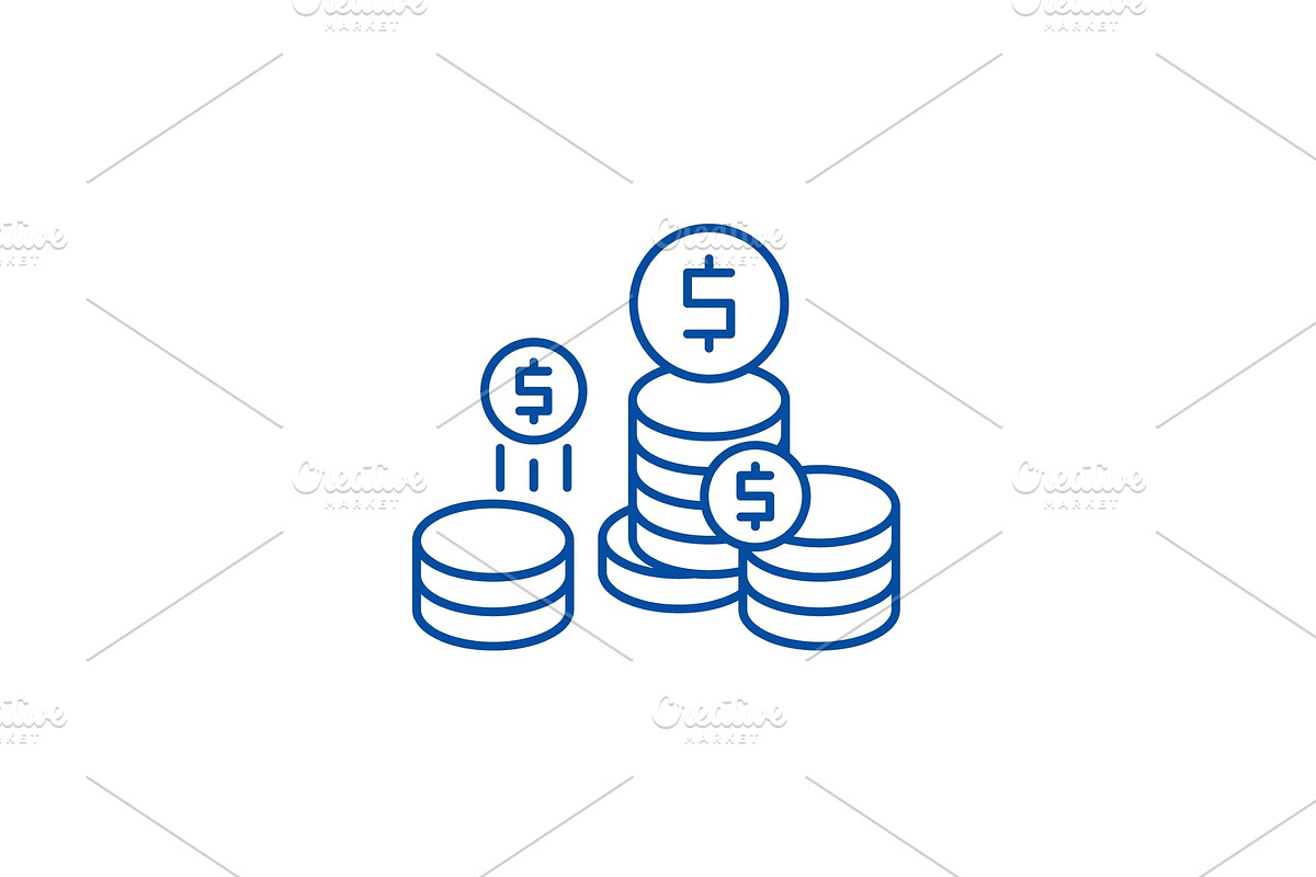 Company profit line icon concept in Illustrations - product preview 8