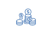 Company profit line icon concept