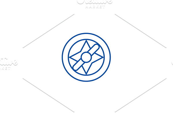 Compass illustration line icon