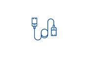 Computer cable,ethernet line icon