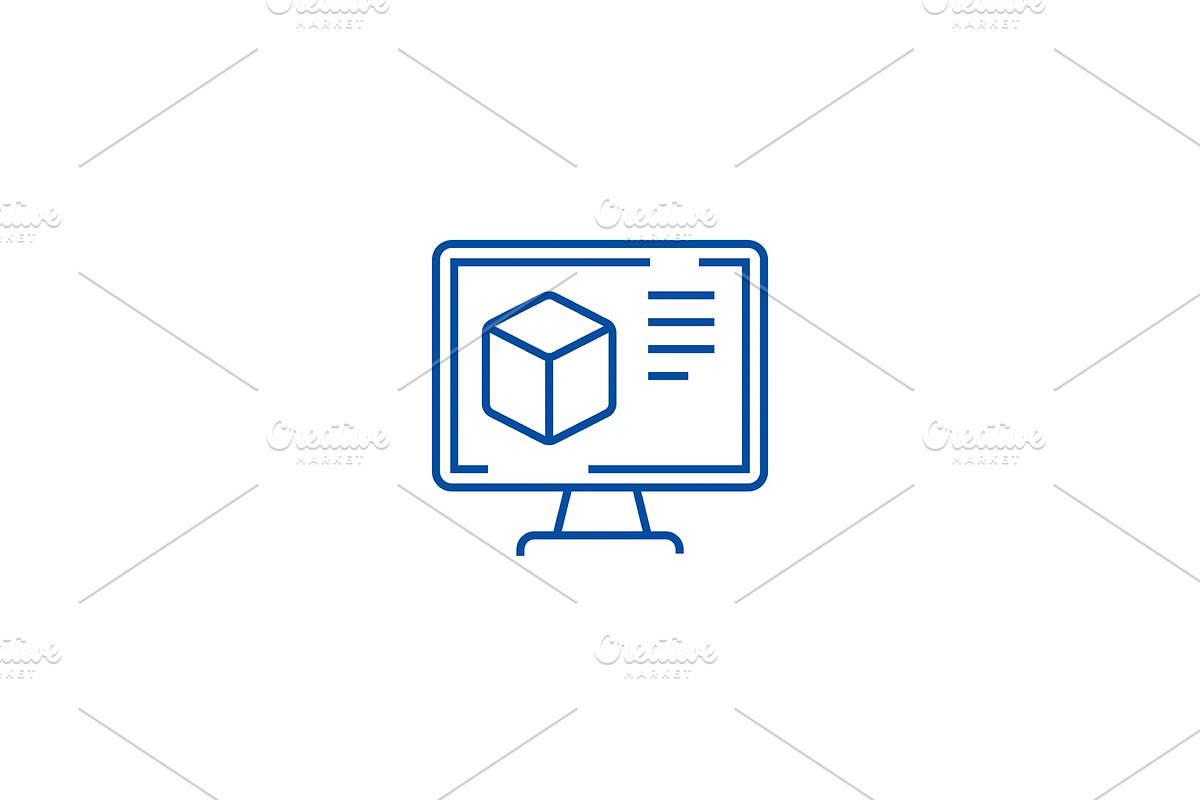 Computer design line icon concept in Illustrations - product preview 8