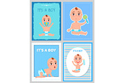 Its Boy Posters Set with Toddler
