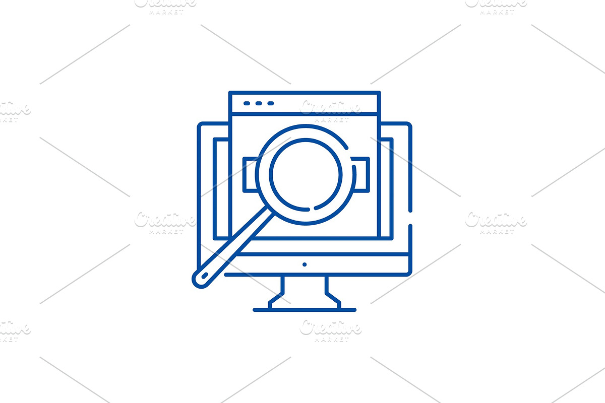 Computer search line icon concept in Illustrations - product preview 8