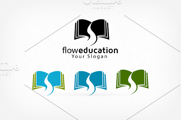 Education Flow Logo in Logo Templates - product preview 2