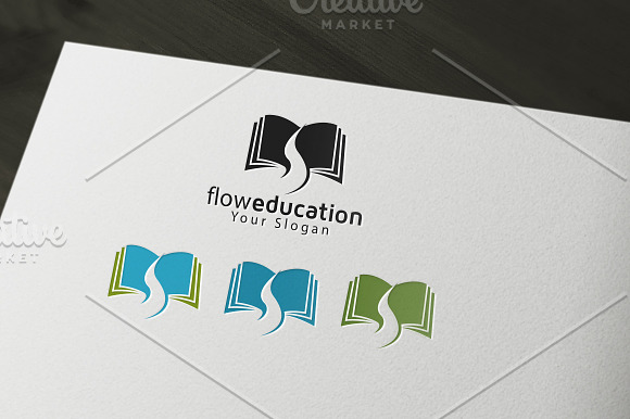 Education Flow Logo in Logo Templates - product preview 3
