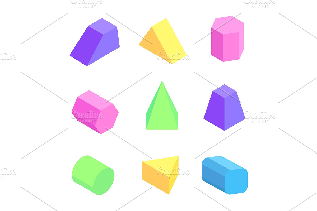 Bright Geometric Figures Set, Vector in Objects - product preview 8