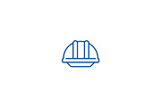 Construction helmet line icon