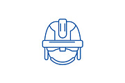 Construction mask line icon concept