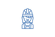 Construction master line icon