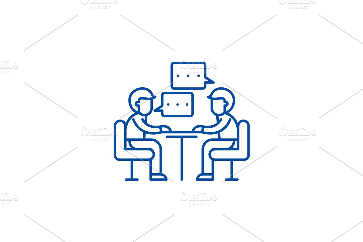 Consulting line icon concept in Illustrations - product preview 8