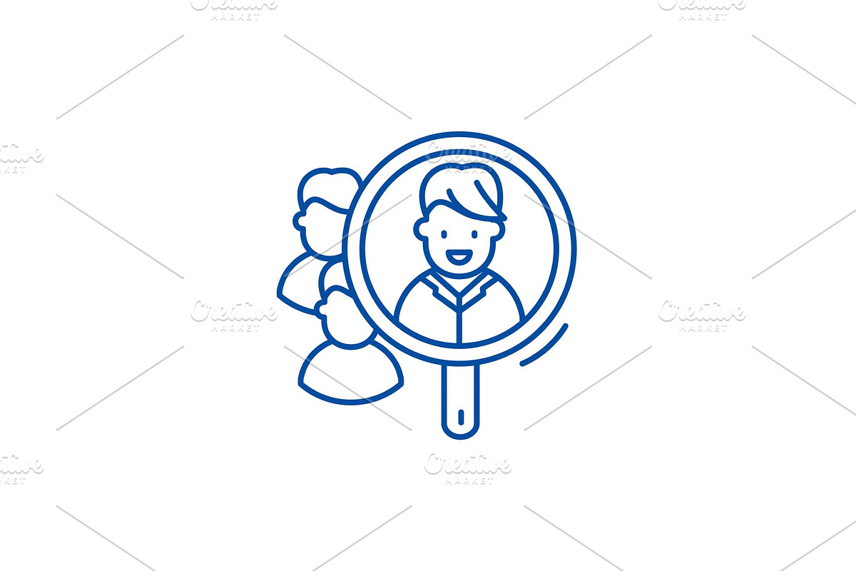 Consumer research line icon concept in Illustrations - product preview 8