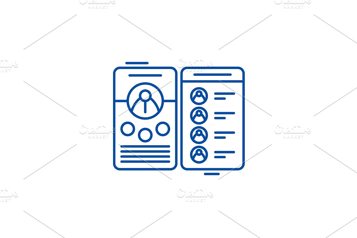Contact book line icon concept in Illustrations - product preview 8