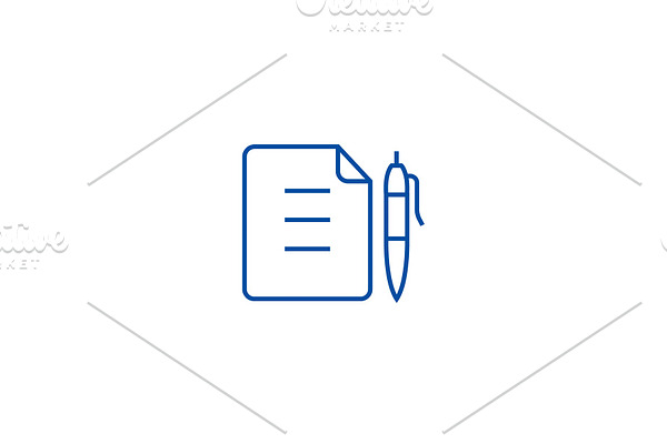 Contract,document file with pen line