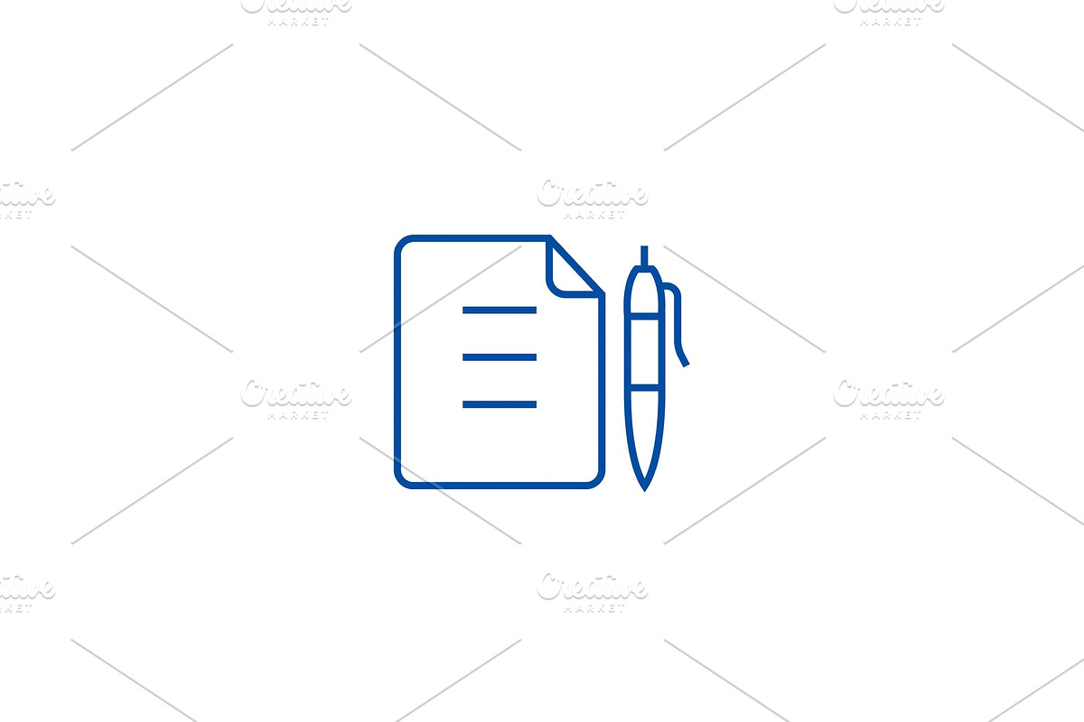 Contract,document file with pen line in Illustrations - product preview 8