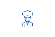 Cook line icon concept. Cook flat