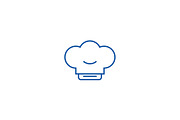 Cook hat line icon concept. Cook hat