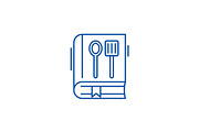 Cookbook line icon concept. Cookbook