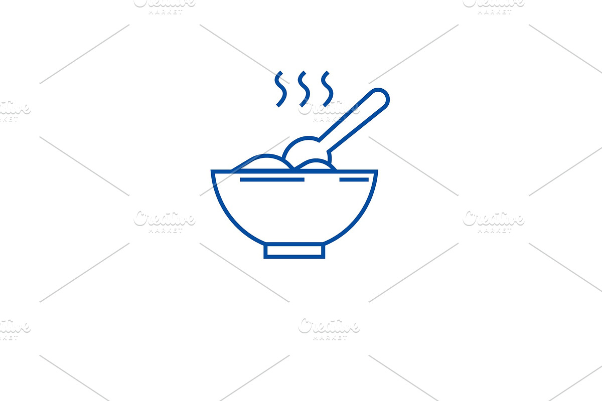 Cooking meal line icon concept in Illustrations - product preview 8