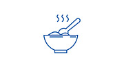 Cooking meal line icon concept