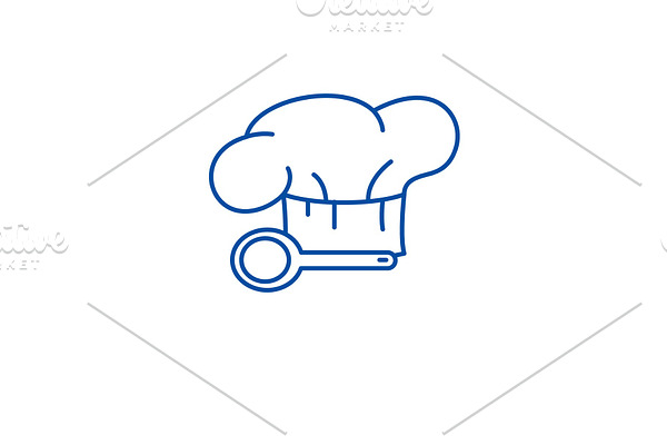 Cooking time line icon concept