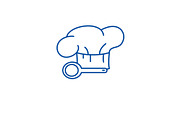 Cooking time line icon concept