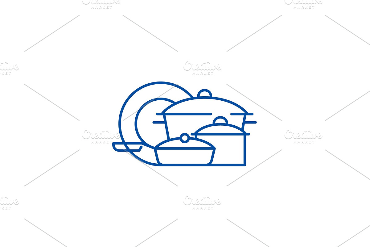 Cookware line icon concept. Cookware in Illustrations - product preview 8