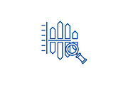 Cost and revenue analysis line icon