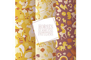 Kids horse vector seamless pattern