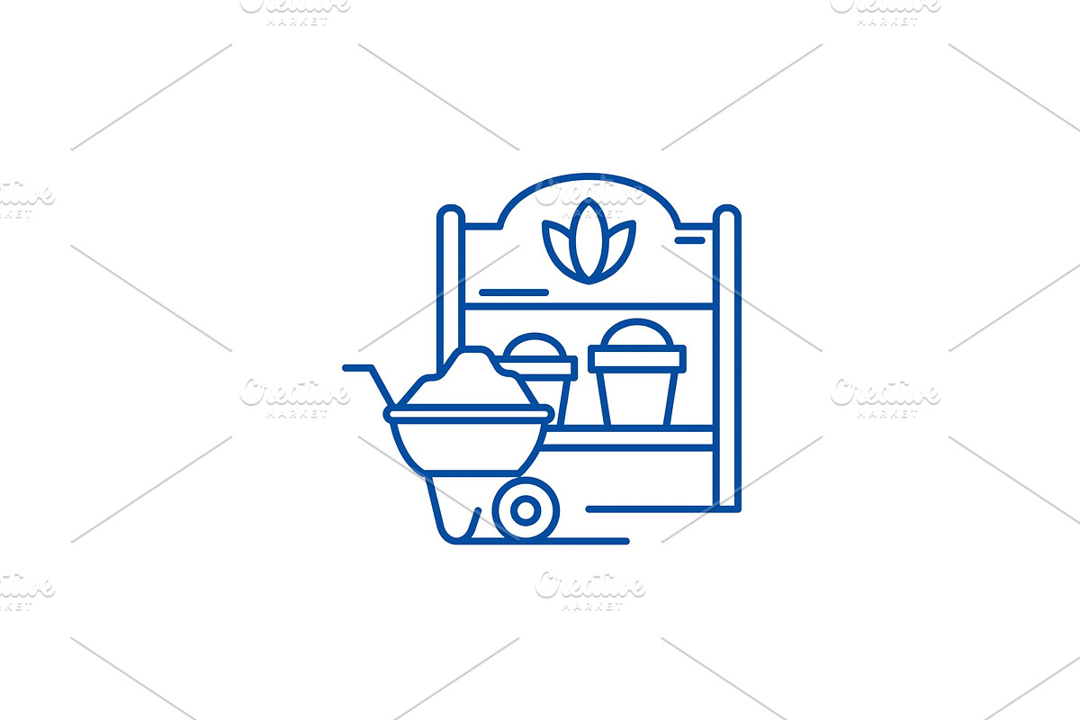 Country house line icon concept in Illustrations - product preview 8