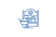Country house line icon concept