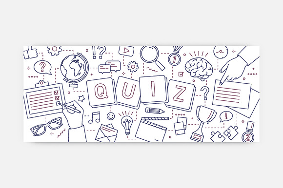 Quiz background ans seamless in Illustrations - product preview 3
