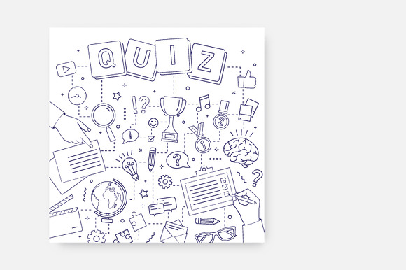Quiz background ans seamless in Illustrations - product preview 6