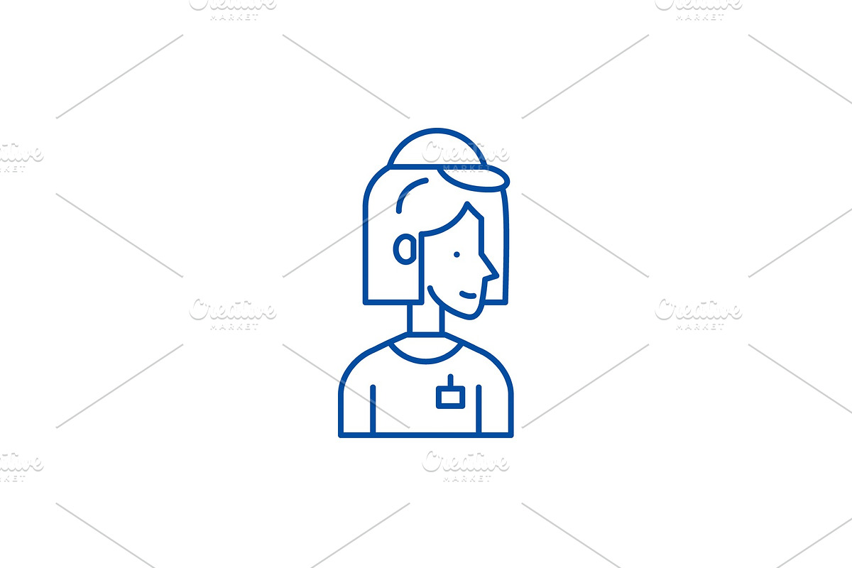 Courier line icon concept. Courier in Illustrations - product preview 8